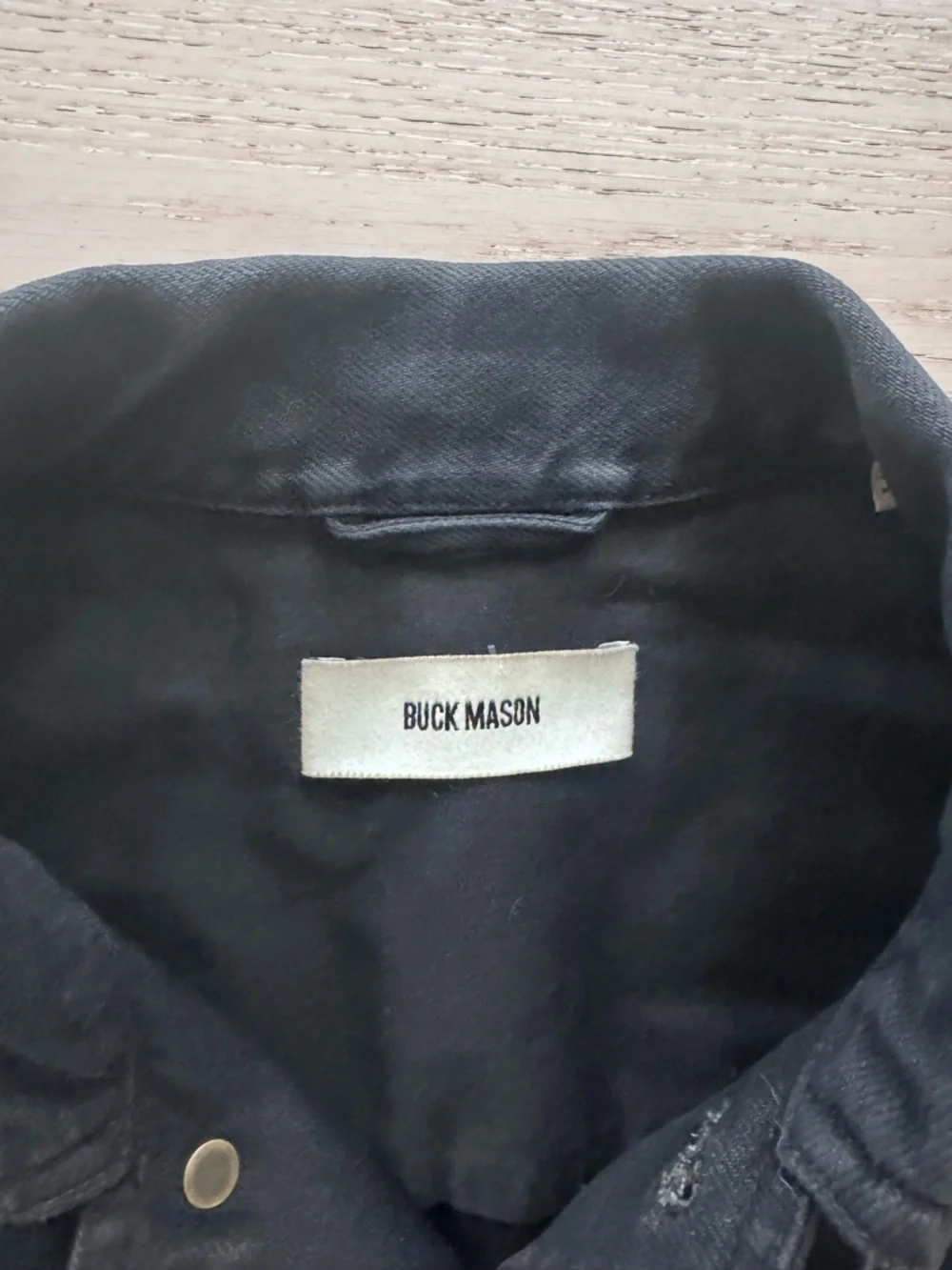 Buck Mason washed Denim two pocket Field Shirt M black - Picture 9 of 11